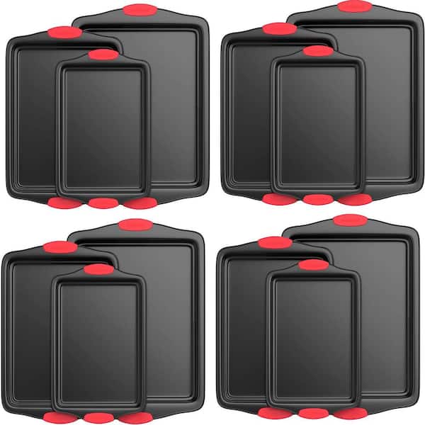 NutriChef 3-Piece Kitchen Deluxe Non Stick Carbon Steel Bakeware Set (4-Pack)