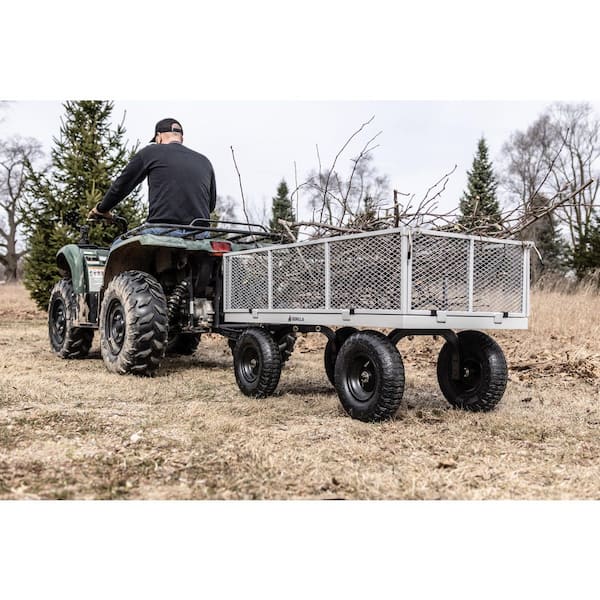 Gorilla 6 cu. ft. Steel Garden Cart, 13 in. Pneumatic Tires, 2-in