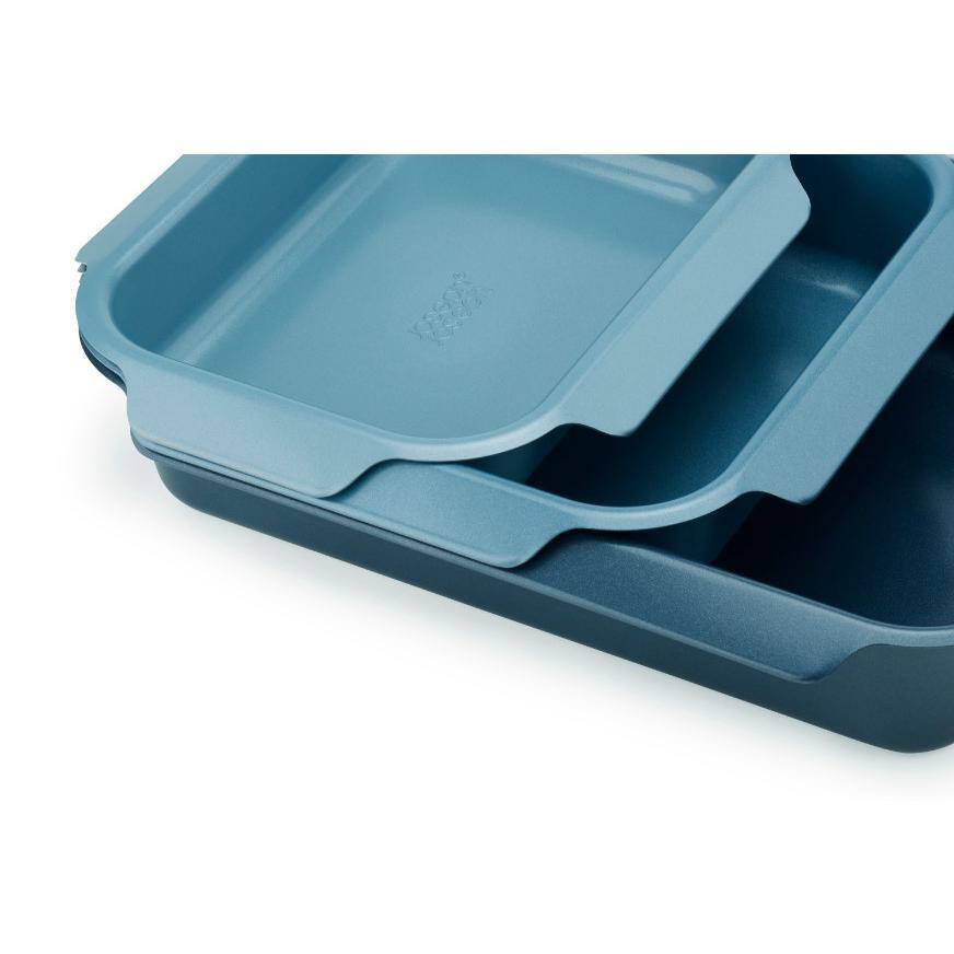 Blue Carbon Steel Non-Stick Stackable Roasting Pan Set