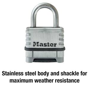 Stainless Steel Outdoor Combination Lock, Resettable