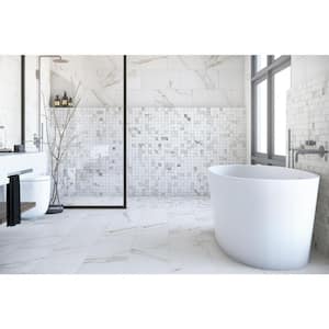 Belmar White 12 in. x 24 in. Porcelain Floor and Wall Tile (1.94 sq. ft)