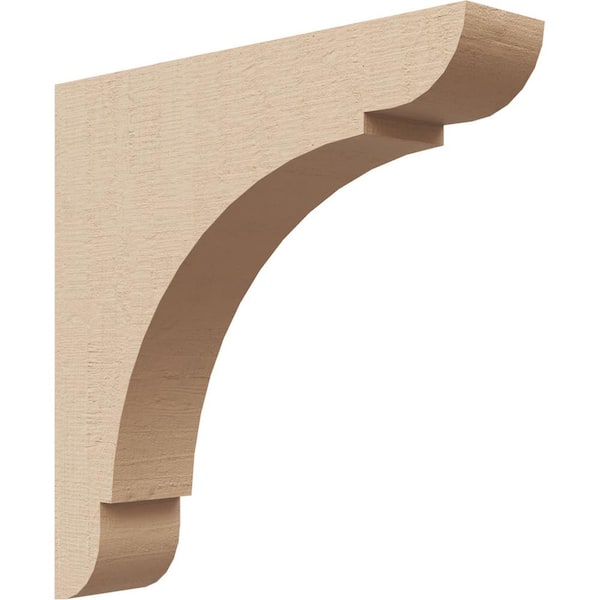Ekena Millwork 2 in. x 10 in. x 10 in. Series 1 Thin Olympic Rough Cedar Woodgrain Timberthane Polyurethane Corbel, Primed Tan