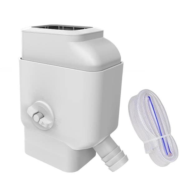 Gutter Downspout Diverter with Filter Screen Adjustable Valve 4 ft Hose Fits 2 in x 3 in and 3 in x 4 in