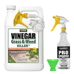 128 oz. 20% Vinegar Weed Killer and 32 oz. Professional Spray Bottle