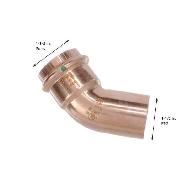 ProPress 1-1/2 in. Press x 1-1/2 in. FTG Copper 45° Street Elbow