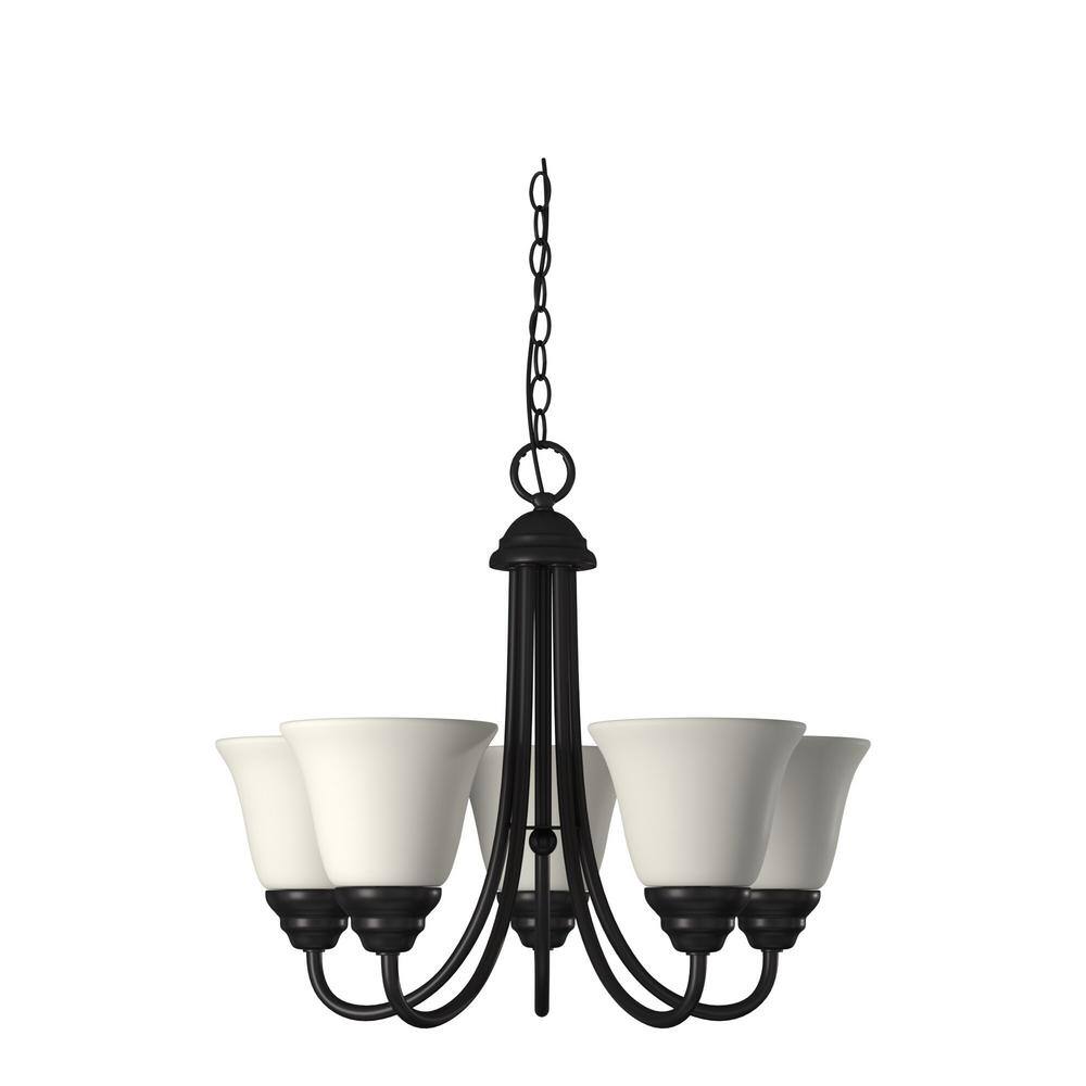 Kendall Mini Chandelier in Timeless Oil Rubbed Bronze with Alabaster Glass Shades