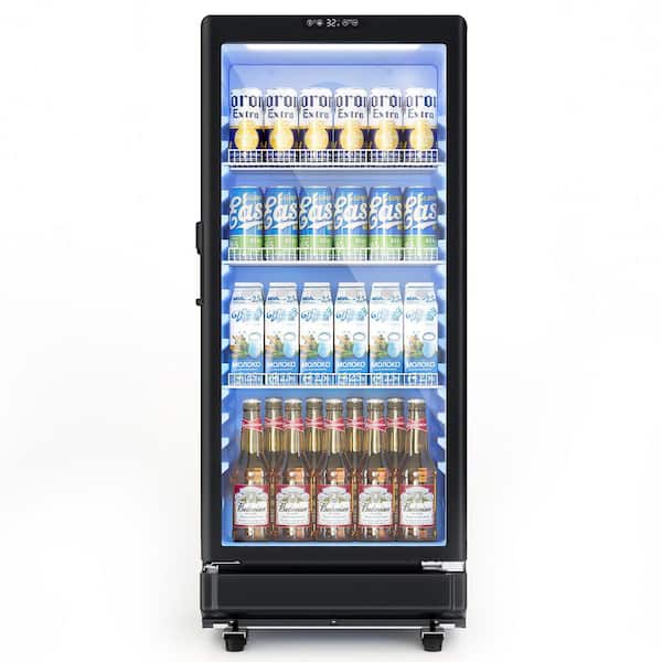 21.3 in. W Single Zone 220-Cans Freestanding/Built-in Beverage Refrigerator Cooler in Silver