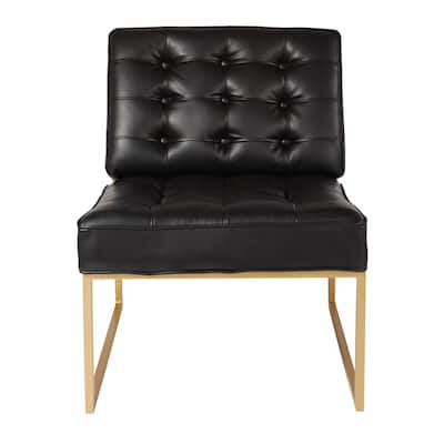 black and gold lounge chair
