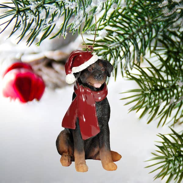 Rottweiler Rottie Dog Breed Wood Christmas Tree Holiday Ornament 
