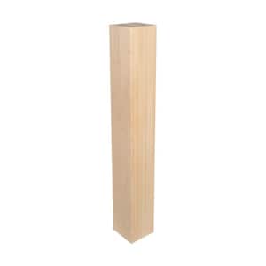 35-1/4 in. x 5 in. Unfinished North American Solid Maple Kitchen Island Leg