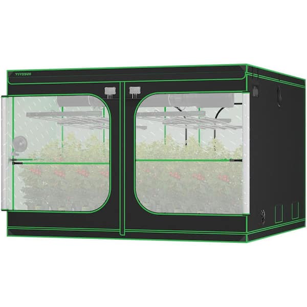 VIVOSUN 10 ft. x 10 ft. P108 Black Pro Grow Tent with Reflective Mylar Oxford Fabric and Extra Hanging Bars