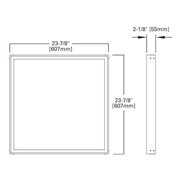 Metalux 2 ft. x 2 ft. White Integrated LED Commercial Grade Recessed Panel 80CRI, 39W at 4000K 4567 Lumens