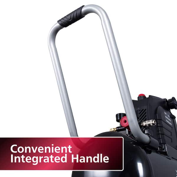 Husky - 8 Gal. 150 PSI Portable Electric Oil-Free Horizontal Hotdog Air Compressor with Rubber Wheels and 1-Quick Coupler