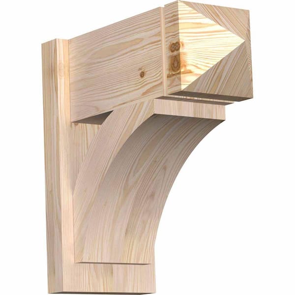 Ekena Millwork 8 in. x 18 in. x 18 in. Thorton Arts and Crafts Rough Sawn Douglas Fir Outlooker