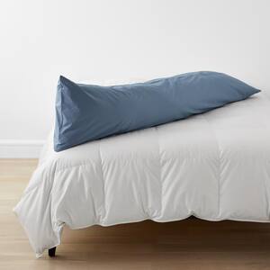 Company Cotton Percale Slate Blue Cotton Standard Body Pillow Cover