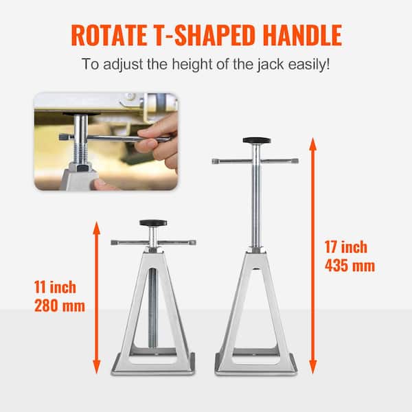 SKYSHALO RV Stabilizer Jacks, 4 Pack Aluminum RV Leveling Jacks, RV Stack Jacks for RV Travel Trailer Camper, Single Screw Jack