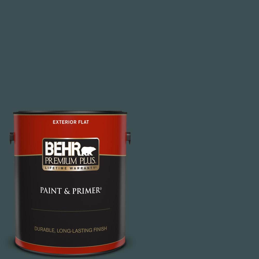 BEHR PREMIUM PLUS 1 gal. S4407 Thermal Flat Exterior Paint & Primer