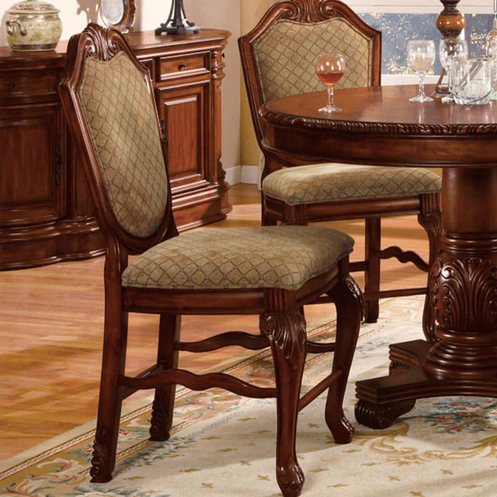 Chateau De Ville Cherry Upholstered Counter Height Side Chair Set