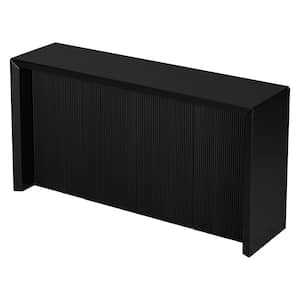 59.7 in. W x 15.7 in. D x 31.5 in. H Bathroom Black Linen Cabinet