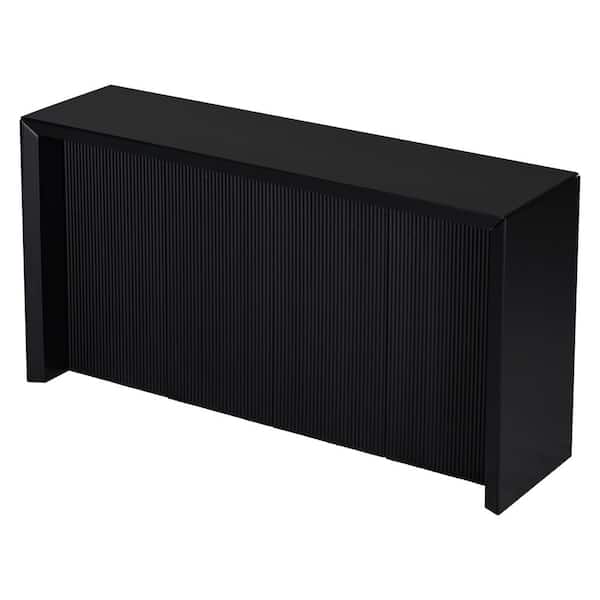 COWLOWN 59.7 in. W x 15.7 in. D x 31.5 in. H Bathroom Black Linen Cabinet