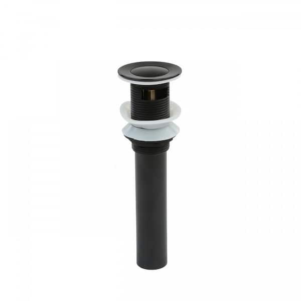 RENOVATORS SUPPLY MANUFACTURING Pop Up Sink Drain with Overflow in Black