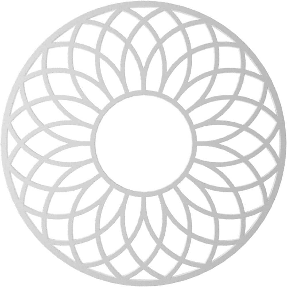 Antiqued Brass 16" Pierced PVC Ceiling Medallion