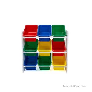 3-Tier Toy Storage Organizer with 9 Plastic Bins