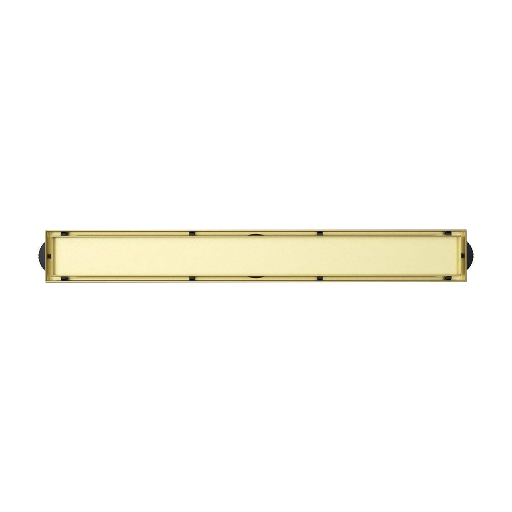 Aqua 24 in. Linear Tile Insert Shower Drain, Brushed Brass price history on PriceWatchPro