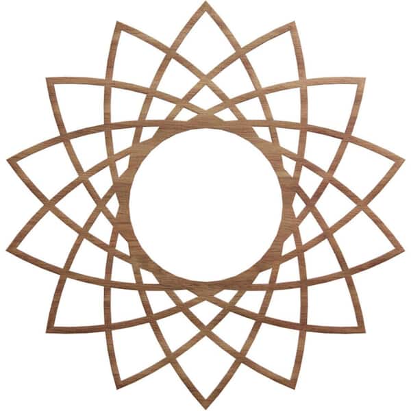 Ekena Millwork 26 in. x 10 in. x 0.25 in. Wood Medallion Moulding