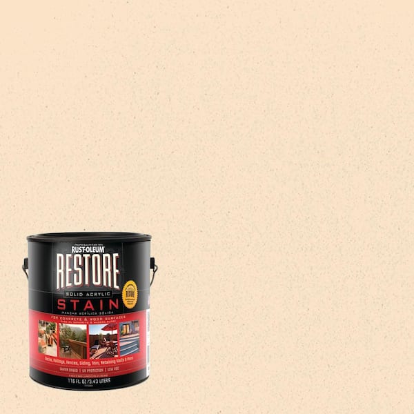 Rust-Oleum Restore 1 gal. Parchment Solid Acrylic Exterior Concrete and Wood Stain