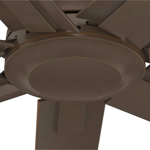 Hunter 60 in. Downtown ENERGY STAR Matte Bronze Damp Rated Ceiling Fan and Wall Control