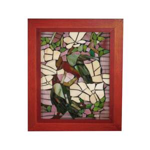 Springdale 10 in. H Parrots Mosaic Art Glass Wall Panel
