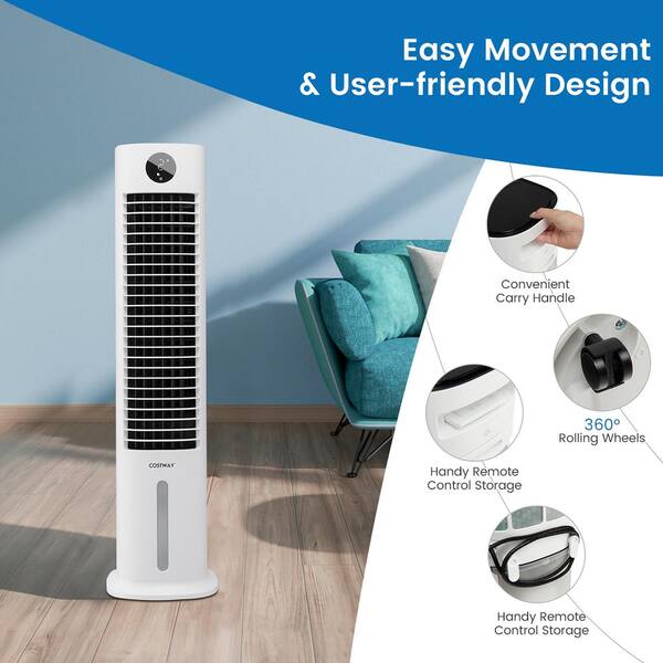 Costway 42 Oscillating Portable Air Cooler 3- in-1 Cooling