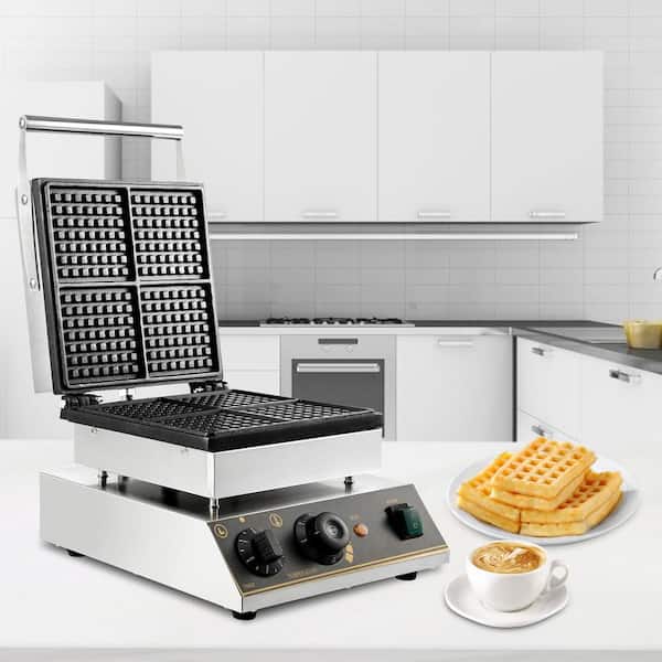 1pc 350w 4-inch Mini Waffle Maker Machine, Plug-in Type, Round Shape, Blue,  Breakfast Wafer Machine