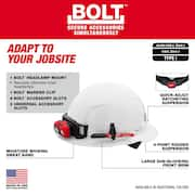 BOLT Blue Type 1 Class E Full Brim Non-Vented Hard Hat with 4-Point Ratcheting Suspension (5-Pack)