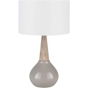 Kent 19 in. Gray Indoor Table Lamp