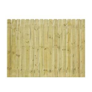 6 ft. x 8 ft. Pressure-Treated Pine 6 in. Dog-Ear Flat Fence Panel