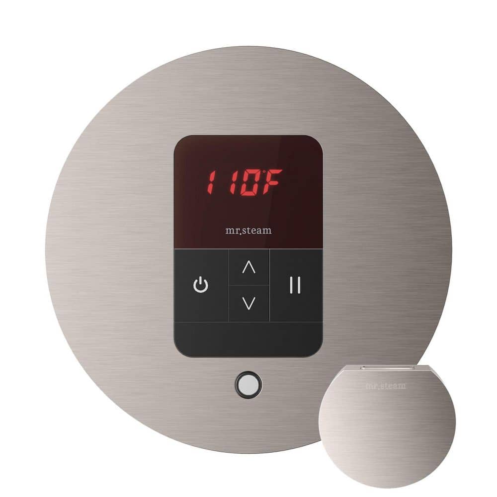 Basic Butler Steam Shower Control Package with Round iTempo Control and Linear Steamhead in Brushed Nickel price history on PriceWatchPro