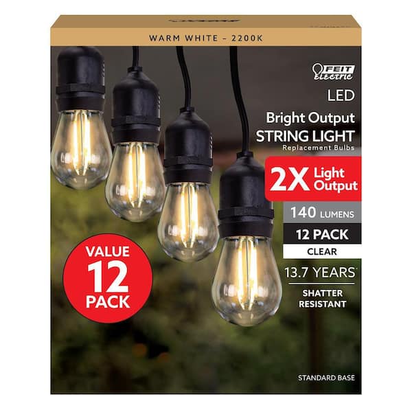 おひる Feit Electric 15-Watt Equivalent S14 HO String Light LED