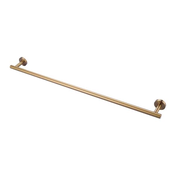 32 in. Wall Mounted Towel Bar Hardware Accessory in Brushed Gold
