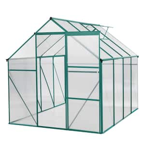 74.80 in. W x 98.43 in. D x 76.77 in. H Outdoor Walk-in Aluminum Green Greenhouse