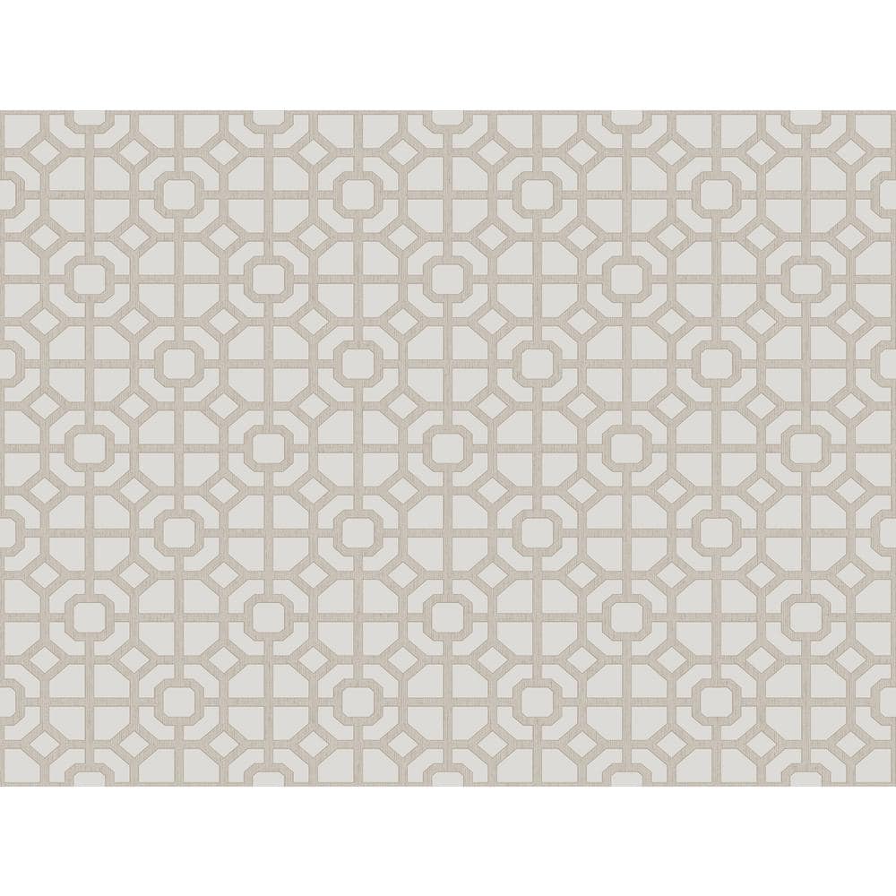 Spring Blossom Collection Geometric Lattice Beige Matte Finish Non-Pasted N