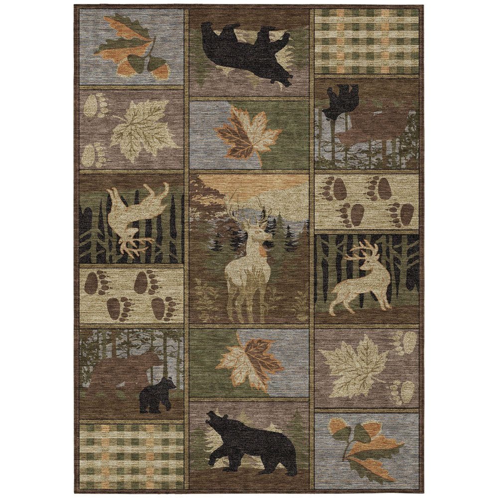 Chantille Machine Washable Indoor/Outdoor Abstract ACN2448 Chocolate 10 ft. x 14 ft. Area Rug price history on PriceWatchPro