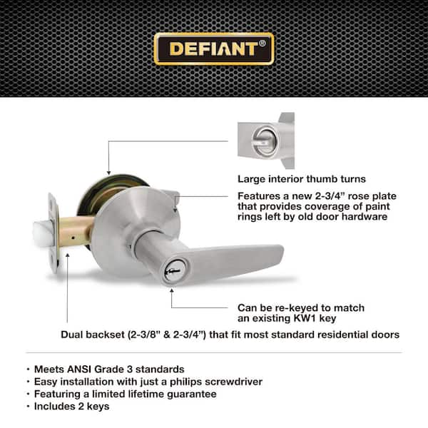 Defiant Olympic Stainless Steel Keyed Entry Door Handle 32LG600B