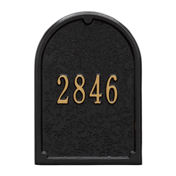 Whitehall Products Mailbox Door Panel in Black/Gold