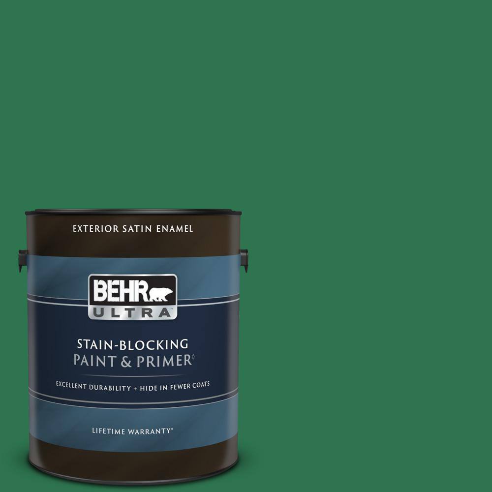 BEHR ULTRA 1 gal. P4207 Crown Jewel Satin Enamel Exterior Paint