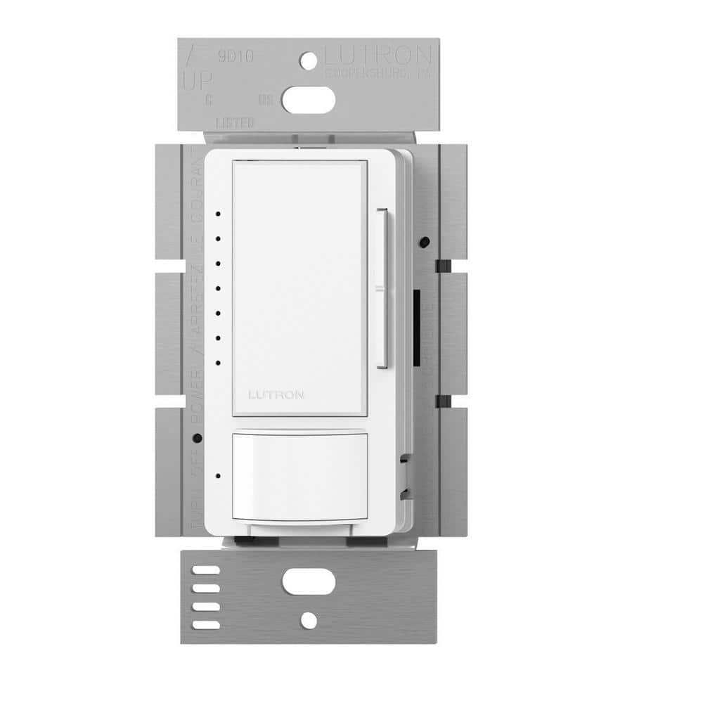 Lutron Maestro LED+ Vacancy-Only Sensor/Dimmer Switch, 150W LED, Single Pole/Multi-Location, Snow (MSCL-VP153M-SW)