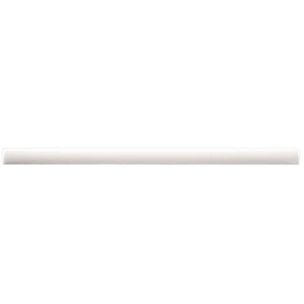 Castillo Demi-Bullnose White 1/2 in. x 12 in. Glossy Ceramic Wall Tile Trim price history on PriceWatchPro
