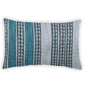 14 in. x 20 in. Woven Outdoor Multi-Stripe Recyled Polyester Lumbar Pillow