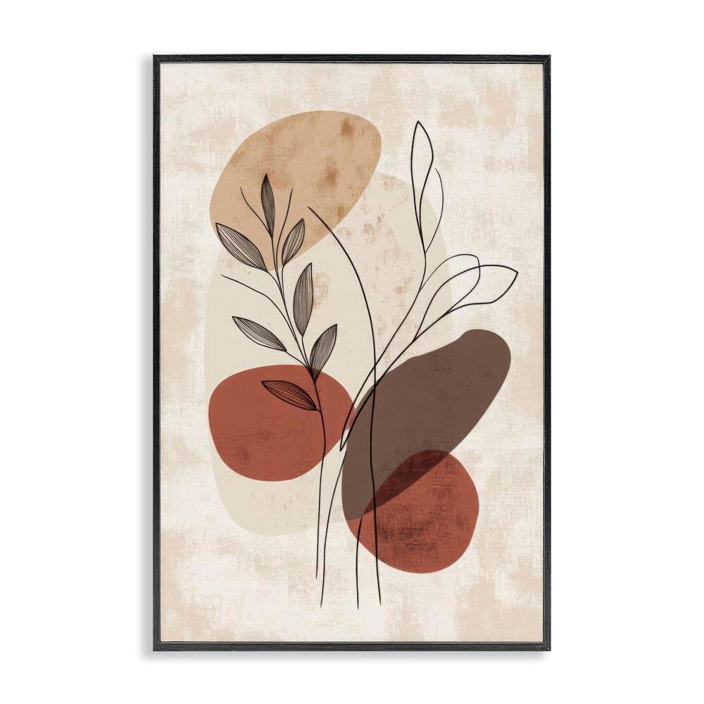 Sprig Outlines Neutrals by LSR Design Studio Black Framed Nature Giclee Art Print 24 in. x 16 in. price history on PriceWatchPro